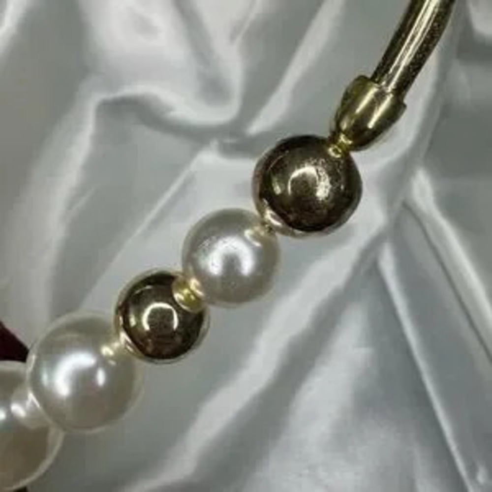 Stainless 18K Gold and White Pearl Necklaces Gift Minimalist - Picture 5 of 5